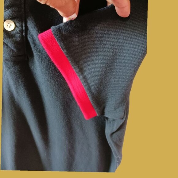 Abercrombie & Fitch Muscle Polo Shirt XL Casual Boy Navy/red XLarge - Picture 11 of 13